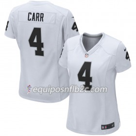 Camiseta Mujer NFL Oakland Raiders Derek Carr 4 Nike Blanco 